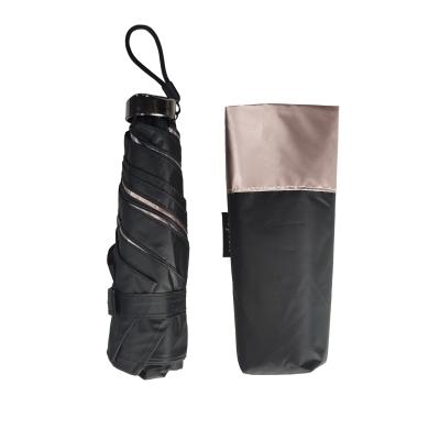 China Chinese Factory Ultra Short Five Fold Mini Lightweight Compact Umbrella Pocket for sale