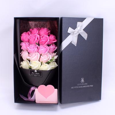 China New Design Wedding JQSLH115 Valentine Gift Soap Rose Box Bouquet for sale