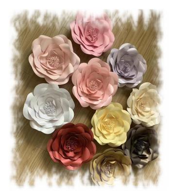 China Wedding Hot Selling Giant Paper Flowers For Wedding for sale