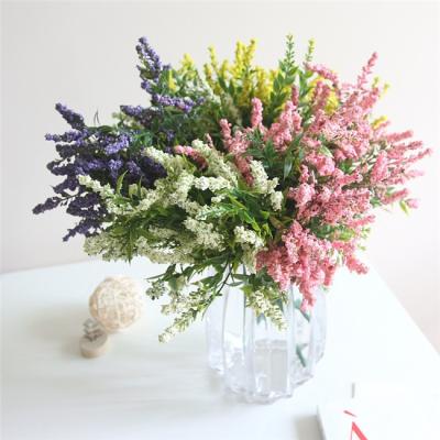 China QSLH-P012 Artificial Silk Lavender Flower Dried Flower Buds Lavender Flowers for sale