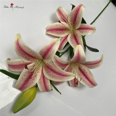 China QSLH-P014 Wholesale Artificial Latex Lily Flower Latex for sale