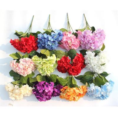 China Silk Hydrangea QSLH-L00109 Artificial Lifelike Hydrangea Flowers Silk Hydrangea For Wedding Decoration for sale