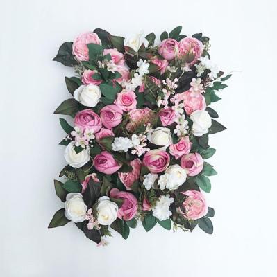 China 2019 New Design Artificial Flower Mat Flower Wall Backdrop High Quality Wedding for sale