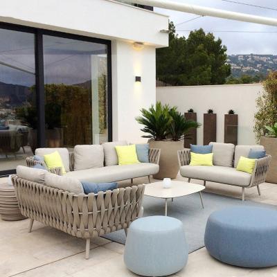 China Garden Sets Garden Outdoor Modern Outdoor Patio Furniture Leisure Furniture Frame And Aluminum Rope Sofa Set Pool Side Rope Sofa Chair for sale