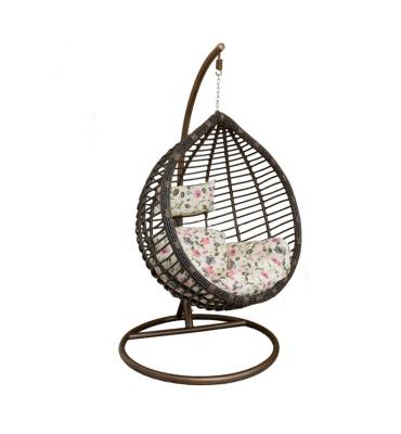 China Leisure Style Outdoor Hanging Chair Balcony Single Swing Chair Bird's Nest Rattan Double Lazy Swing Chair for sale