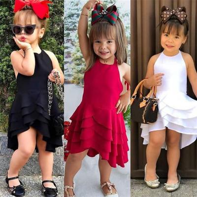 China LFQ-486 casual kids clothing baby clothes girls new design children clothes girls dresses wholesale kids summer clothes for sale