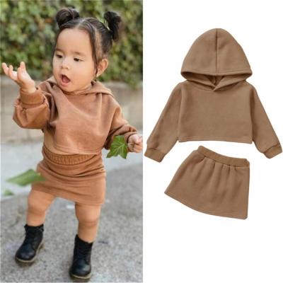 China LFQ-766 casual stretching 2021 autumn children's clothing 2 piece sets toddler clothes wholesale baby clothes small autumn clothes for girl children for sale