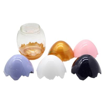 China High Quality Plastic Cup Candy Food Cake Jar Container Eco Friendly Transparent Egg Shape Bottle for sale