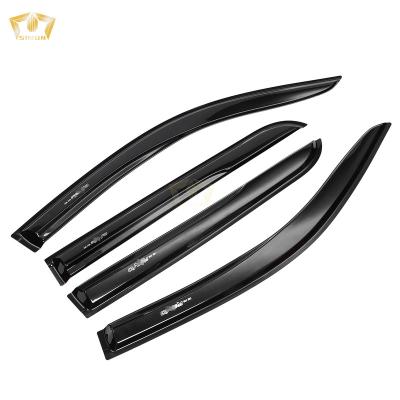 China Decoration+Protection Matte Black 4 Doors Car Window Sunshade Acrylic Plastic Rain Shield For Hilux Revo 2015-2020 for sale