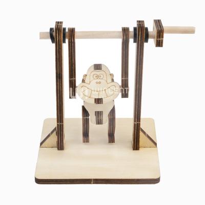 China DIY Wooden Wooden Gymnast Physics Science Experiment Experiment Kit PULL DOWN Educational For Kids for sale