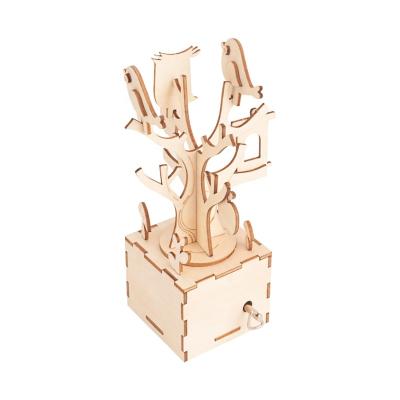 China New Hot Selling Eco-friendly Design Toys For Kid Educational Gift Wooden Tree Puzzle 3D Music Box for sale