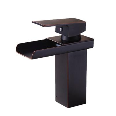 China OEM Bathroom Single Sink Vanity Cold Matte Black Other Hole Basin Faucet for sale