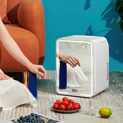 China Portable Custom Household Absorption Makeup Light Small And Time Display Mini Facial Beauty Cosmetic Makeup Refrigerator for sale