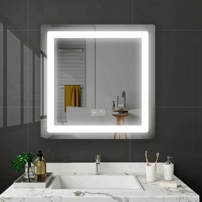 China Luminous Bath Mirrors Toilet Anti Fog LED Lights Adjust Smart Bathroom Mirror Hotel Restaurant Mirror for sale