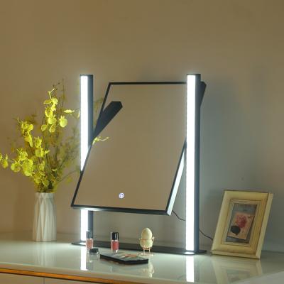 China Hot Selling Hollywood Lighted Style 12 LED Mirror Makeup Vanity With Touch Screen And 360 Degree Rotation for sale