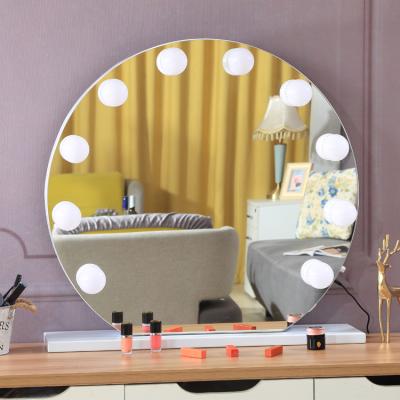 China Fashion Lighted 10 Full Screen LED Lighted Hollywood Makeup Mirror With Touch Design for sale