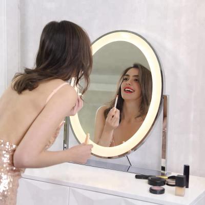 China High Quality Desktop Mirror Hollywood Mirror Most Popular Hotel Bathroom LED Mirror Lighted Makeup Mirror for sale