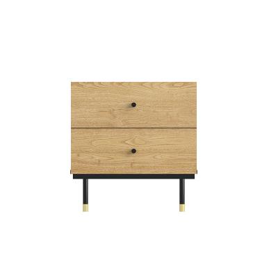 China Easy Assembly Wooden Bedroom Furniture 2-Drawer Bedside Cabinet for sale