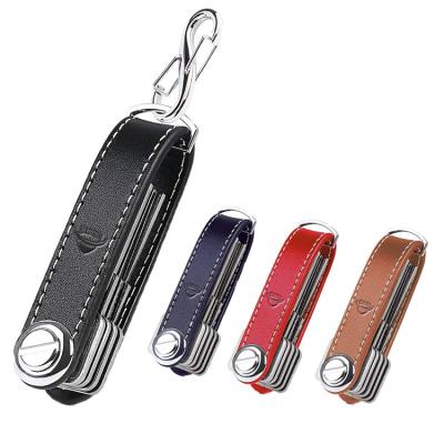 China Custom Design Key Bag Real Key Chain Organizer Key Chain Bag Car Bag Creative Gift Mute Multifunctional Leather Environmentally Friendly Free Key Chain for sale