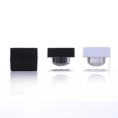 China Hot Sale 5g 10g 15g 30g 50g Face Cream Cosmetic Packaging Container Acrylic Cosmetic Jar for sale