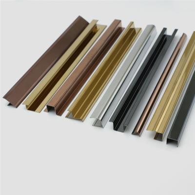 China Free Sample Modern Logo OEM Customized Extruded Aluminum Tile Trim Corner for sale