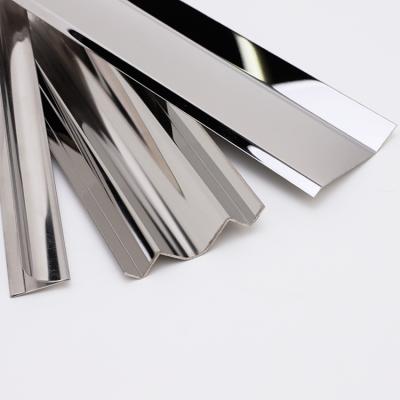 China Foshan Niu Yuan Hot Sale Customized Modern Stainless Steel Tile Trim Flat Metal Transition for sale