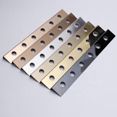 China Custom Stainless Steel L Shape Tile Modern Multiple Color Free Sample Trim for sale