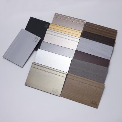 China Free Sample Modern OEM Logo Customized Wood Grain Wall Skirting Board Protectors for sale