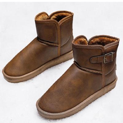 China Fashion trend winter men's shoes with cotton warm waterproof, non-slip, thick fleece snow boots boots for sale