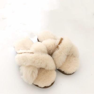 China New fashion trend ladies autumn/winter wool embedded cotton non-slip indoor soft slippers for sale