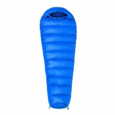 China Outdoor Camping/Indoor Outdoor Adult Septum Autumn And Winter Mummy Goose Down Anti Drill Thick Water Splash Down Mummy Down Sleeping Bag for sale