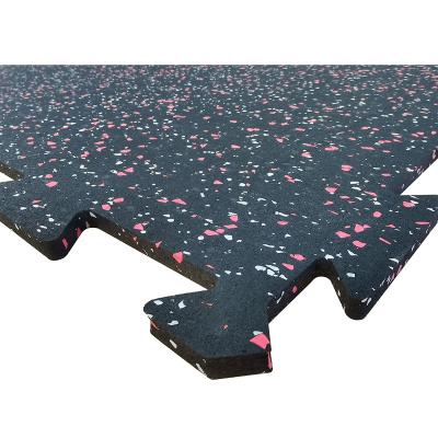 China Environmentally Friendly Interlocking Rubber Gym Flooring Tiles Recycled for sale