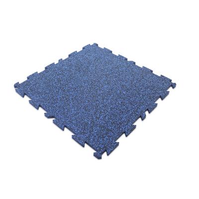 China Environmental Friendly 8mm Thick Interlocking Rubber Flooring Mat Tiles For Crossfit Gym Flooring Mat Fitness Center Mat for sale