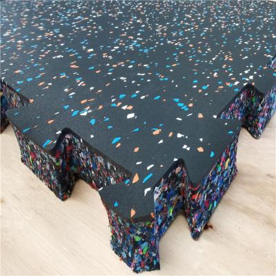 China Eco Friendly Printing Laminated Interlocking Tiles , Puzzle Cut Rubber Interlocking Tiles for sale