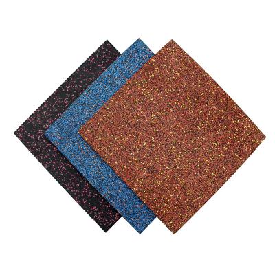 China Traditional Recycled Rubber Tiles / Gym Floor Rubber Mats / Interlock Rubber Tiles for sale