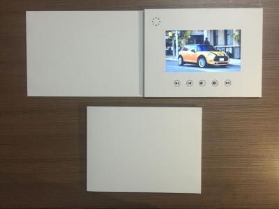 China Custom blank white paper video brochure / card / booklet video brocuhre 7inch LCD screen video player for sale