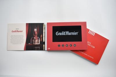 China Tipo de tarjeta de papel libro recargable de la publicidad de la venta al por menor de la tarjeta de felicitación de la tarjeta video del folleto de la pantalla LCD del control button 7inch en venta