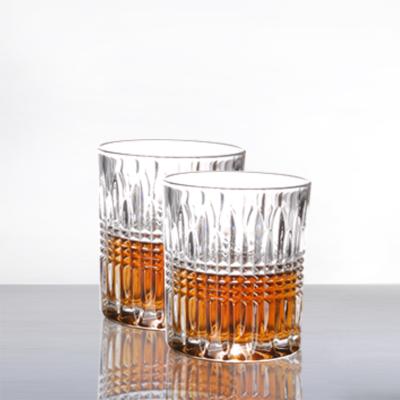 China No Amazon Hot Sale Cocktail Glasses Round Distotred Whiskey Glass for sale