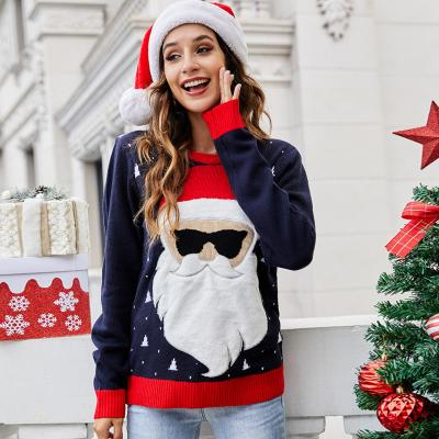 China Wholesale Sueter Mujer De Dama Navidad Christmas Sweater Santa Claus Xmas Pullover Women Winter Anti Wrinkle for sale