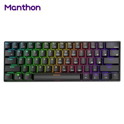 China Anti-ghosting OEM ODM Gk61 61 Keys 60% 61Keys 84 RGB Gamer Gaming Mechanical Keyboard for sale