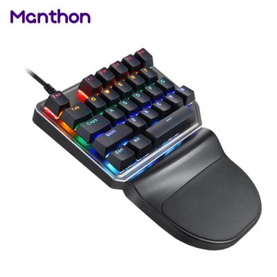 China High Quality Motospeed Anti-ghosting K27 USB Wired 27 Key Mini One Hand One-Handed Mechanical Gaming Gaming Keyboard for sale