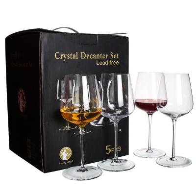 China Custom Cystal Telsen Gift Box 1L Trade Assurance Order Shanxi Glassware Wine Decanter Glass for sale