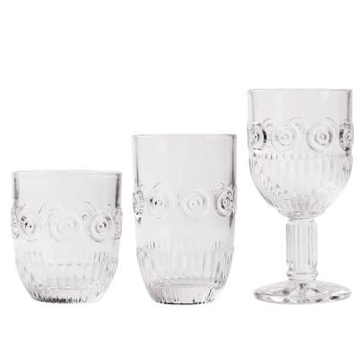 China Food Grade Safe Items Wholesale Custom Items Modern Drinking Glass Decorated Wedding Red Wine Glasses Set for sale