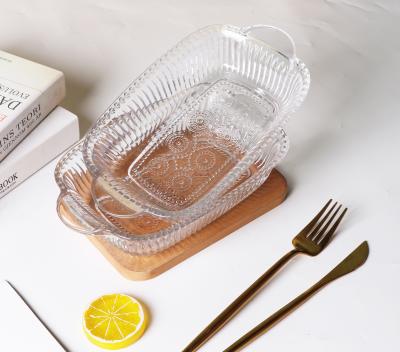 China Eco-Friendly Wholesale Clear Rectangle Glass Lunch Box Never Fading Glass Storage Container From Telsen for sale