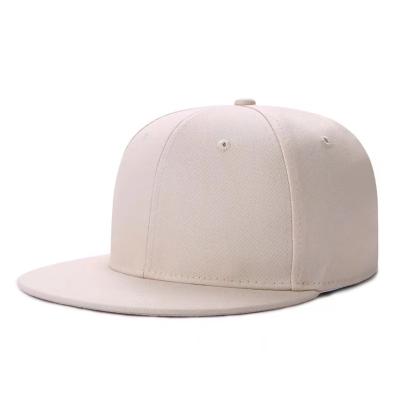 China 6-Panel Hat Flat Brim Blank Snapback Hat Acrylic Vintage Snapback Cap 6 panel Cap for sale