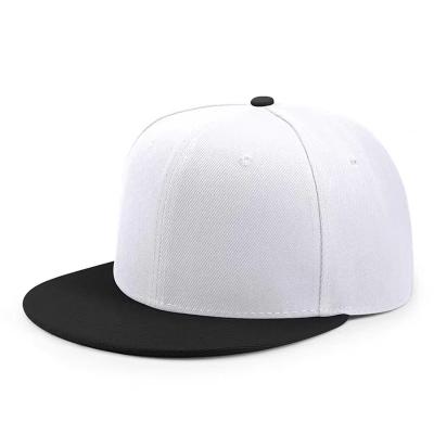 China 6-Panel Hat Fashion hip hop flat bill brim hat snapback hat wholesale plain hats in bulk for sale