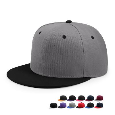 China 6-Panel Hat 3D Embroidery Cotton Flat Brim Adults Plain Mens Hip Hop Snapback Caps Hats 6 Panel Blank Sports Baseball Hat Fitted Cap for sale