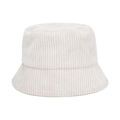 China Fashion Blue White Plain Corduroy Hat Running Bulk Multi Color Custom Embroidered Logo Bucket Hat for sale