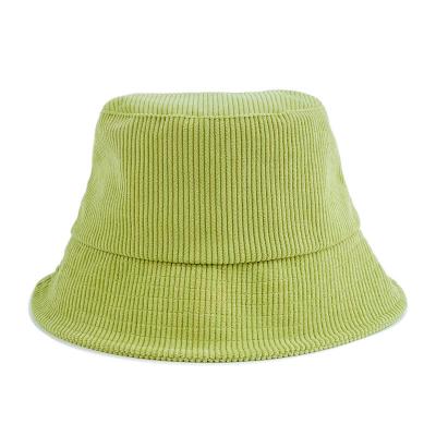 China Fashion Winter Outdoor Warm Customized Promotional Corduroy Plain Dyed Fisherman Bucket Hat for sale