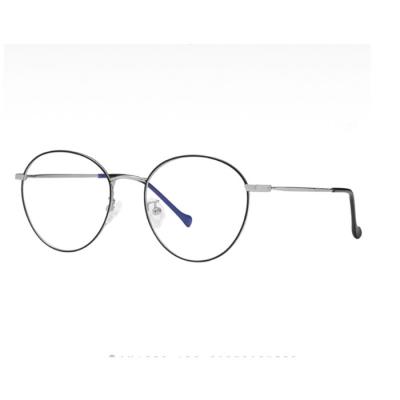 China Anti Ray Optical Glasses Round Metal Lady Men Blue Light Optical Frame 1916 for sale